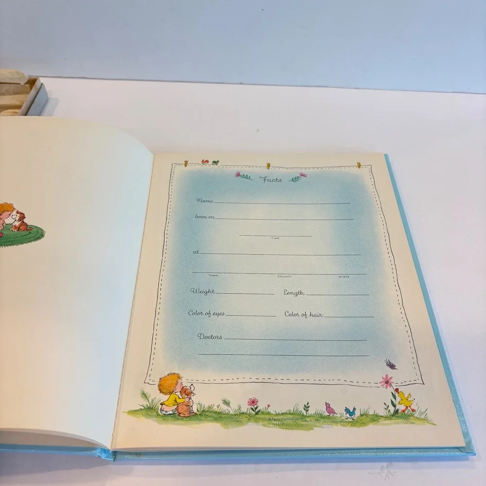 Vintage Our Little Boy Baby Book Stina Nagel Illustrations Blue New 1960s